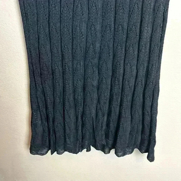 Urban Outfitters FREE PEOPLE Pointelle Lace Knit Black Dress Small - Picture 10 of 13